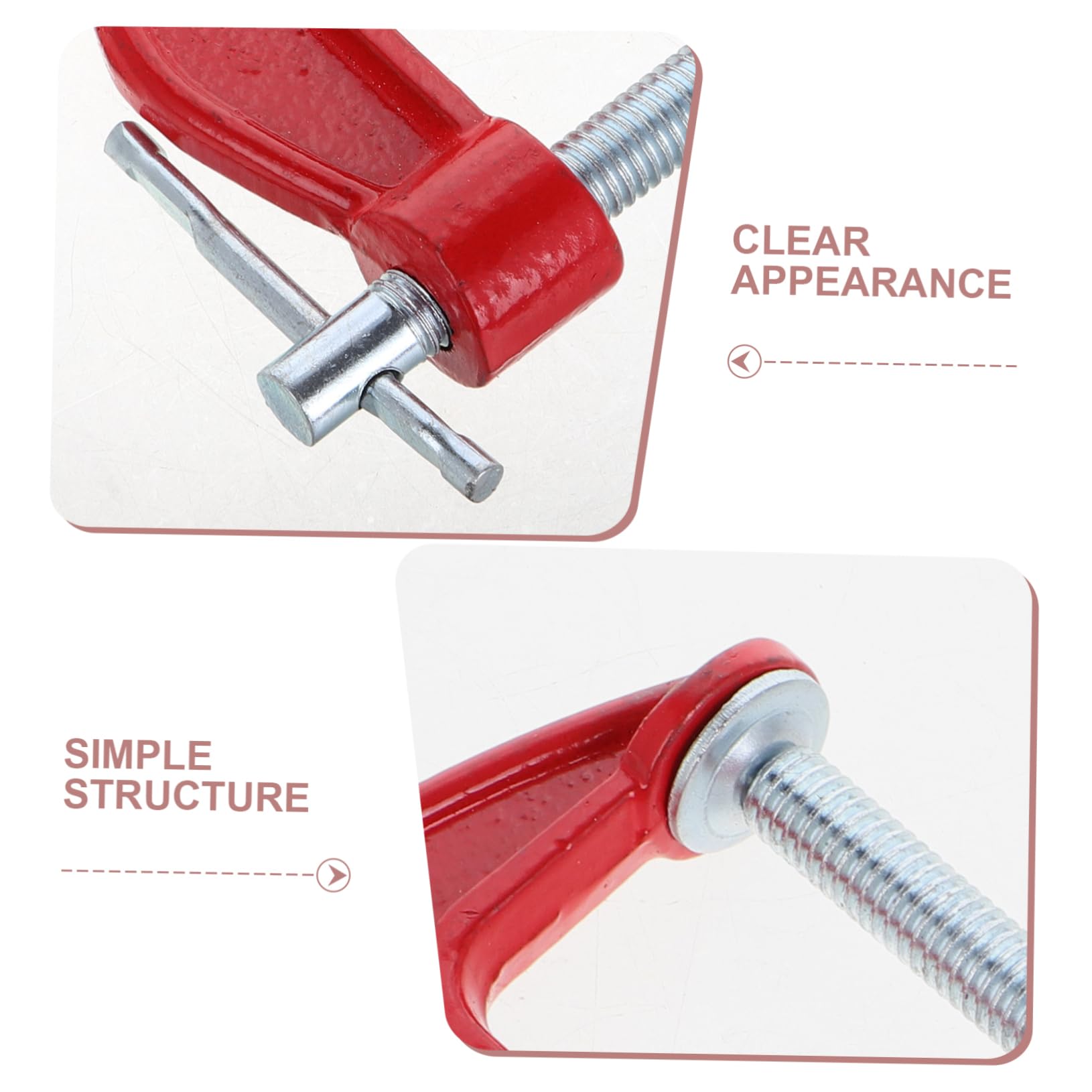 jojofuny 6pièces Jeu de Serre-joints C Ouverture de Mâchoire de Serre-joints Robustes Métal Rouge pour Travaux de Menuiserie Soudure et Fixation