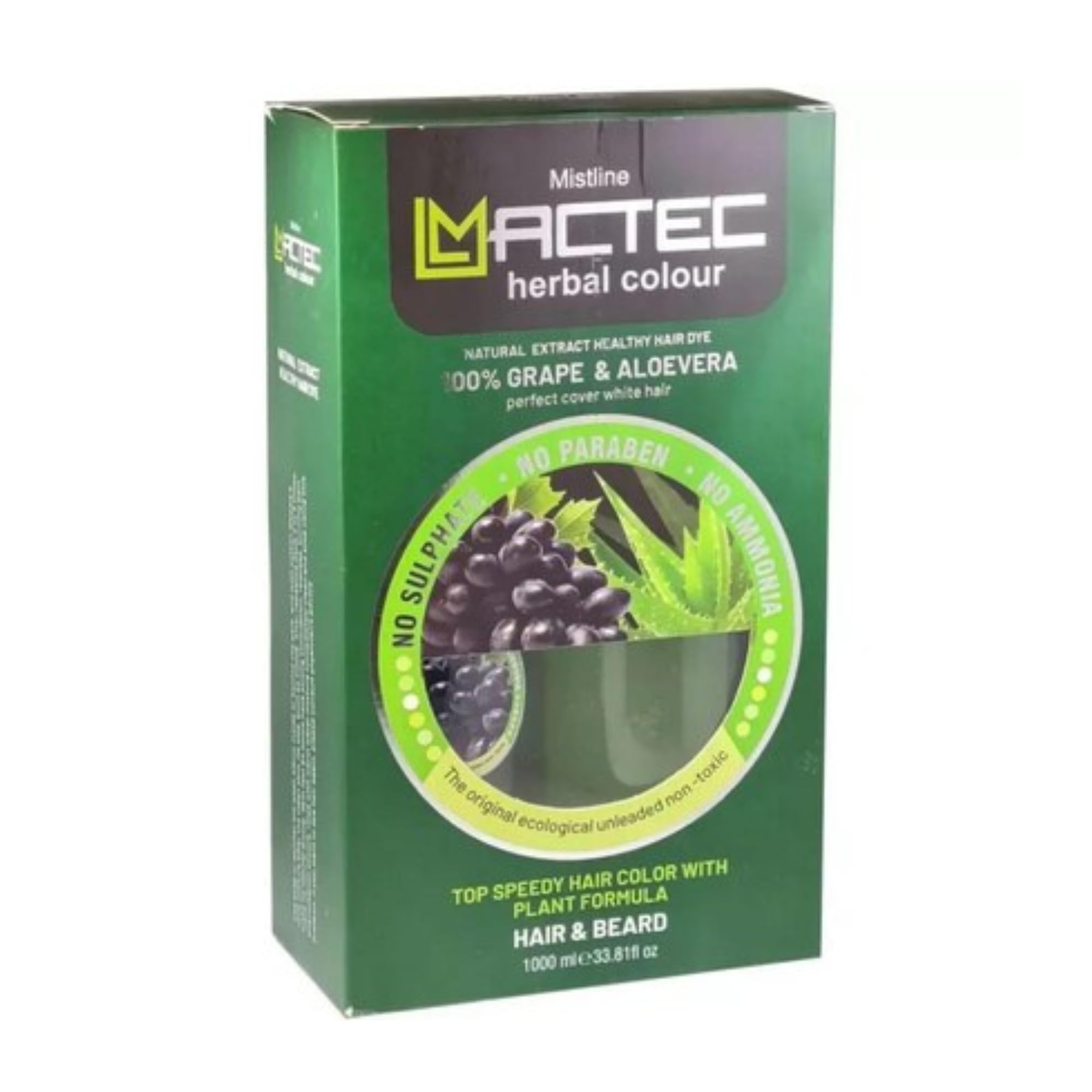Mistline Mactec Grape & Aloe Vera Herbal Colour | Natural Hair & Beard Dye | Ammonia Free – 1000ml-image-15