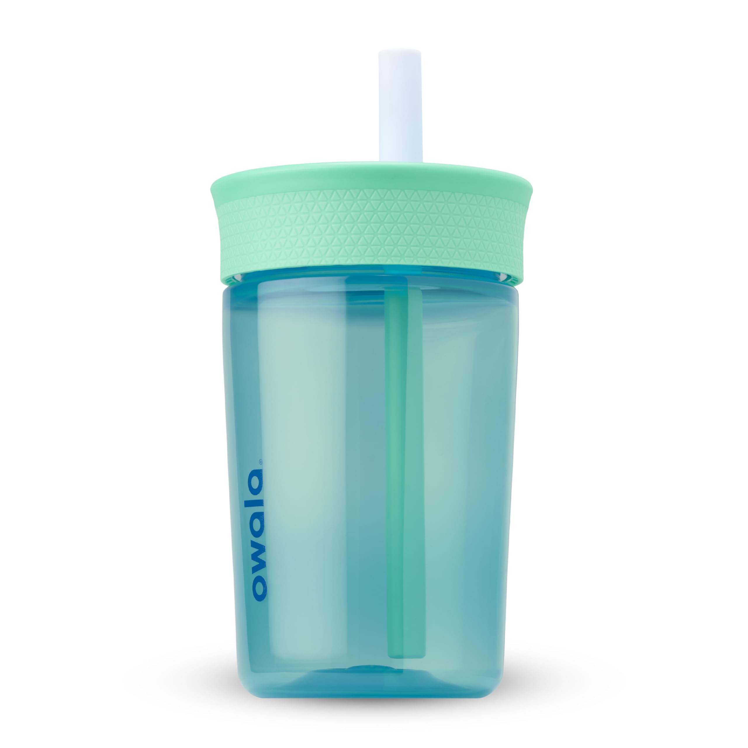 owala kids insulation bpa-free plastic tumbler with spill resistant flexible straw easy to clean kids water bottle great for travel dishwasher safe 15 oz teal and aqua the blues