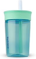 Owala Kids 15oz Insulated Tumbler - BPA-Free Spill-Resistant Straw Lid, Easy Clean Dishwasher Safe Water Bottle for Travel & Play, Teal Aqua