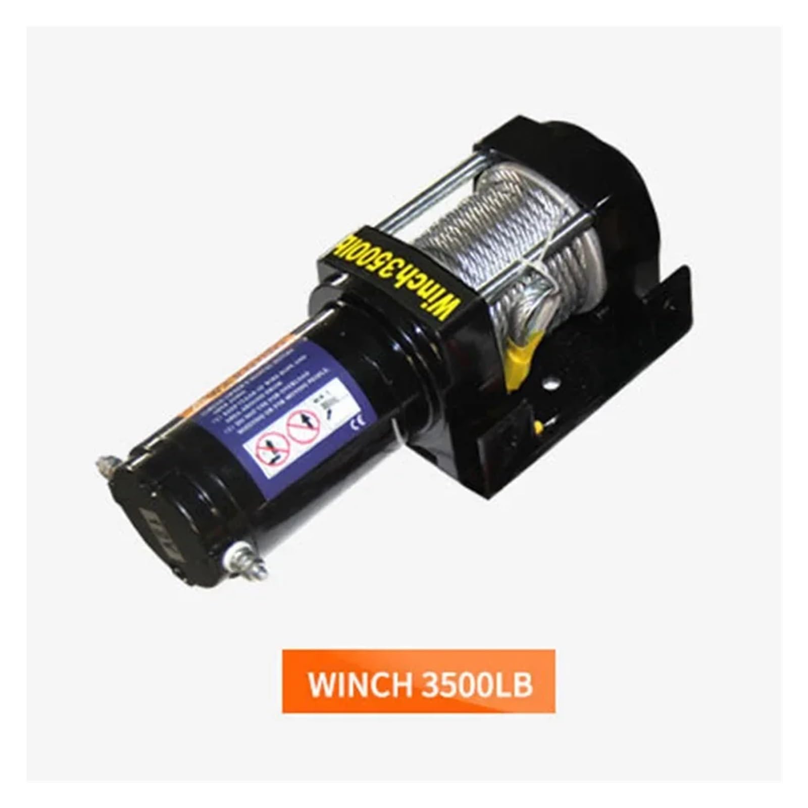 Verricello elettrico per auto, 12 V, 24 V, per fuoristrada, paranco a trazione di soccorso, 4000 lb-12 V, telecomando