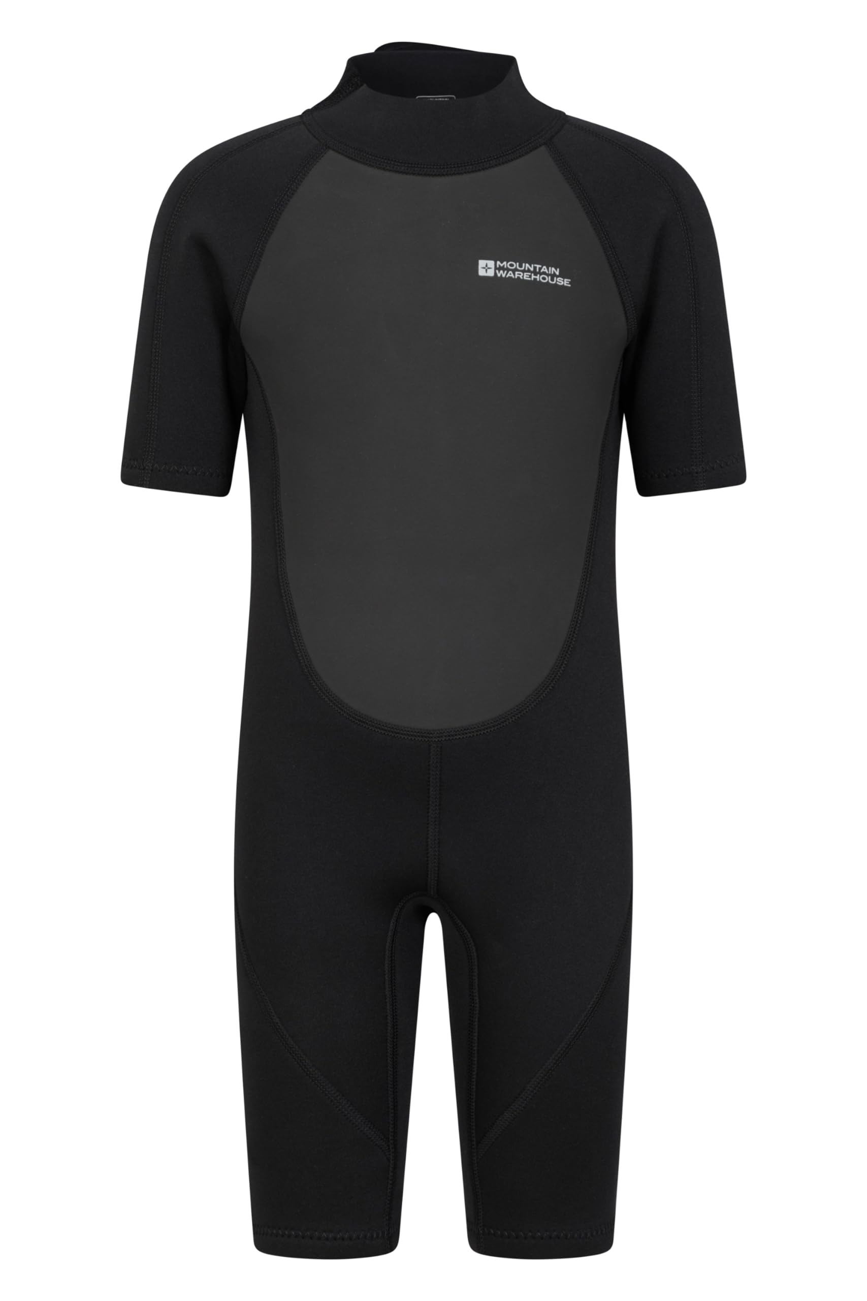 Mountain Warehouse Kids Shorty Wetsuit - 2.5mm Thickness, Flat Seams, Easy Glide Zip Children's Wetsuit, Neoprene, Adjustable Neck Closure - For Surfing, Swimming,