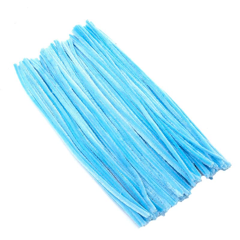 Pack of 25/50/100/250/500 30cm Pipe Cleaners for Arts & Crafts [Light Blue, Pack of 100] — image 1