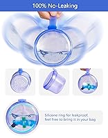 Vista 4 de Estuche de dentadura grande mejorado 2023, caja de baño sin fugas, caja de limpieza de retenedor, cuidado limpio completo para dentaduras, frenillos