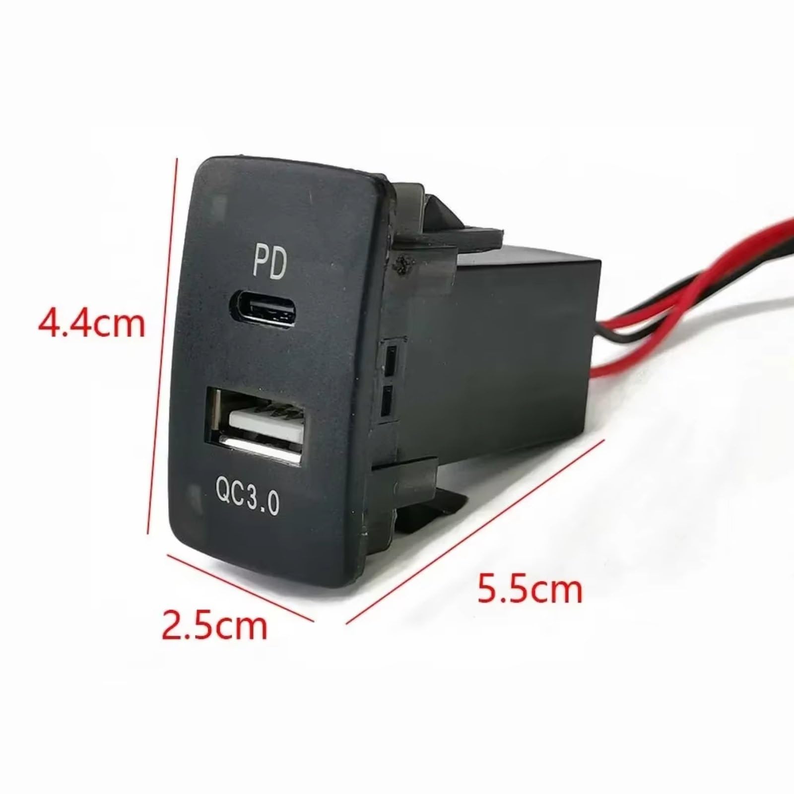 Compatible Avec Fit 2008-2013 Double USB PD QC3.0 Adaptateur De Charge Rapide Interrupteur De Sortie 12 V 24 V Étanche Remplacement Haute Vitesse Prise USB