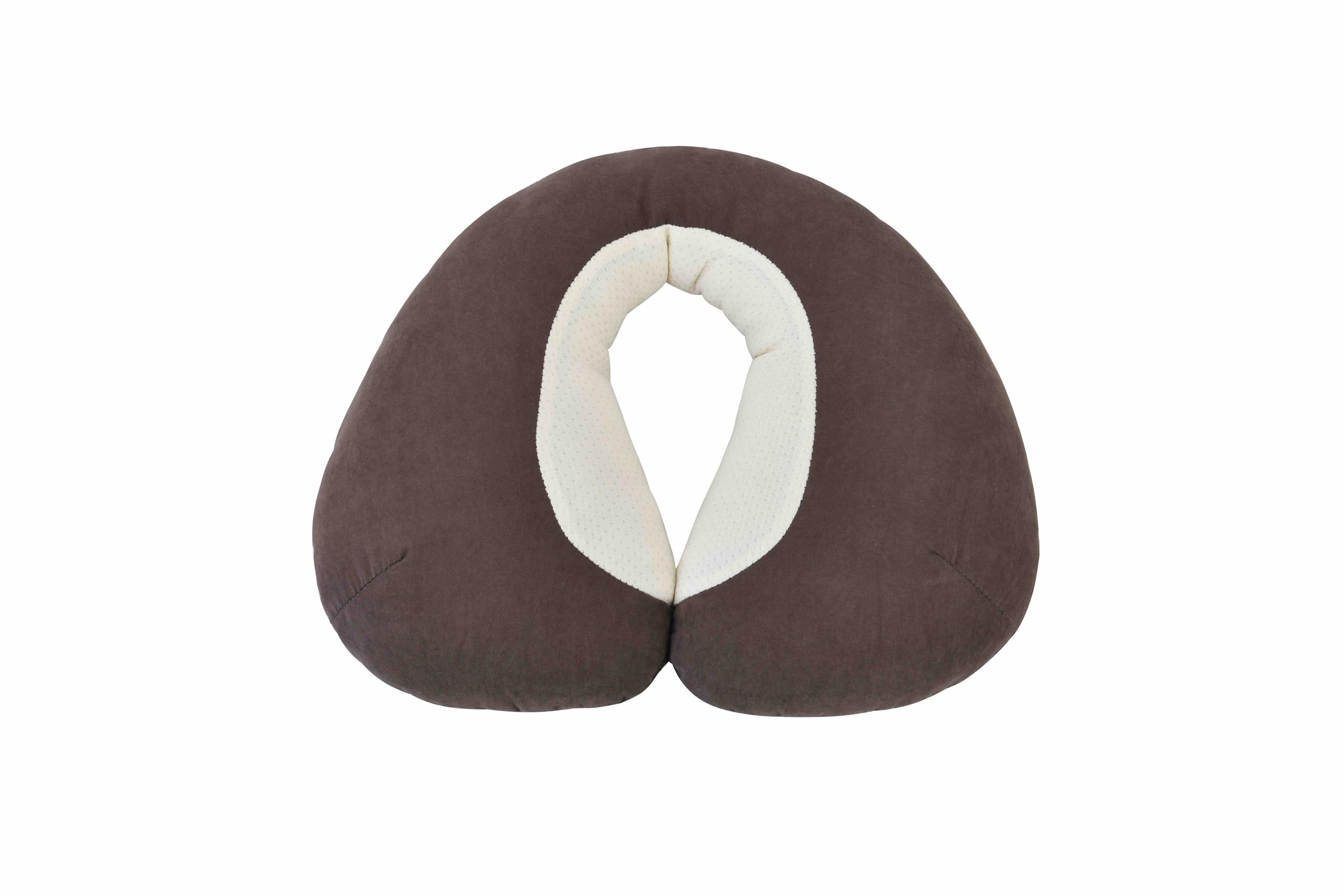 Altabebe (AL1302) Nackenkissen Kinder Nackenhörnchen Auto Flugzeug Baby - Nackenstütze Kopfstütze Kindersitz Autositz Nackenrolle, Farbe: Braun-Beige