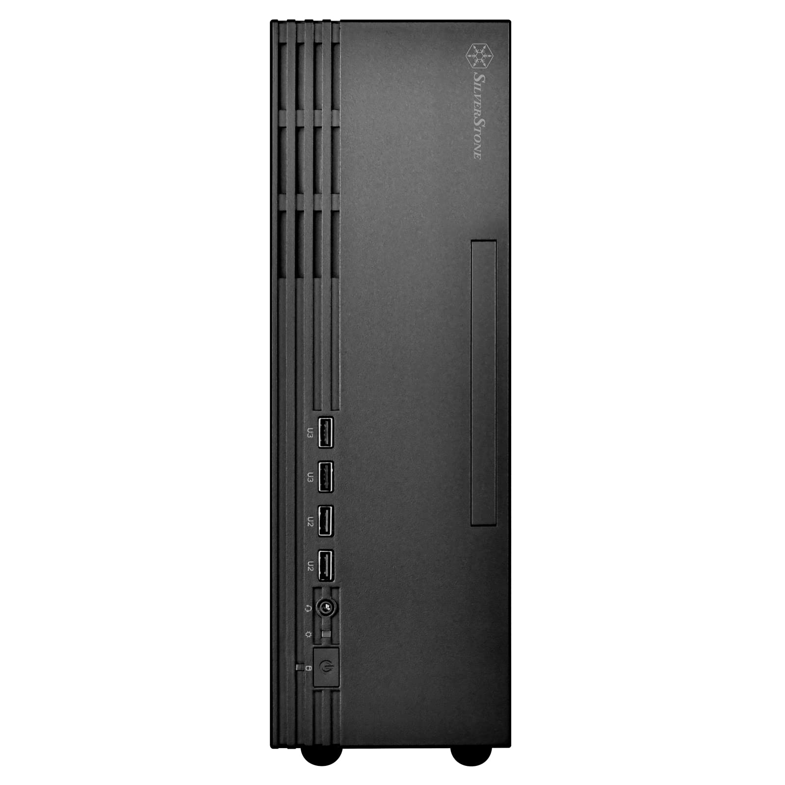 Silverstone SST-ML11B - Milo Boîtier Micro-ATX Mince et Compact, Prend en Charge Les Blocs d’Alimentation de Format TFX