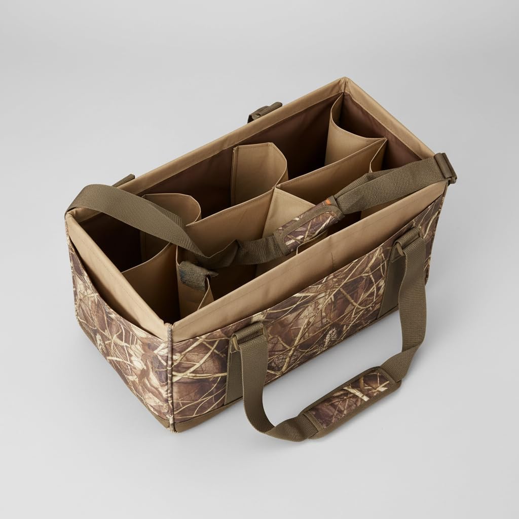 12 Slot Duck Decoy Bag with Adjustable Shoulder Strap, Water Drain System for Decoys and Duck Decoys, Large Front Pocket, 600D Nylon Decoy Bag