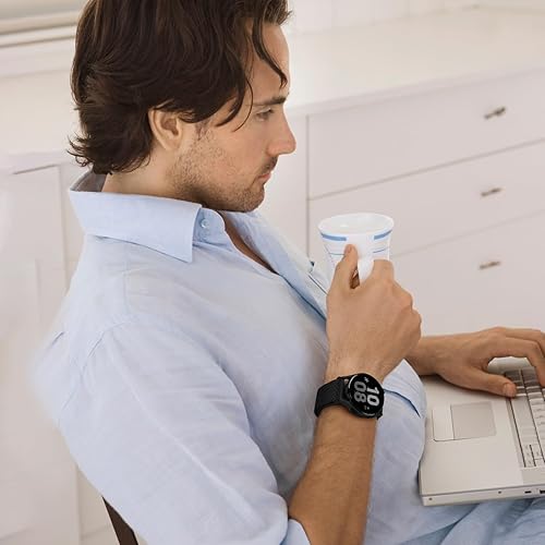 Miniatura 4 de Knossen Paquete de 2 correas deportivas compatibles con Galaxy Watch 4, Galaxy Watch 5, Galaxy Watch 6, bandas antideslizantes de 0.787 in para