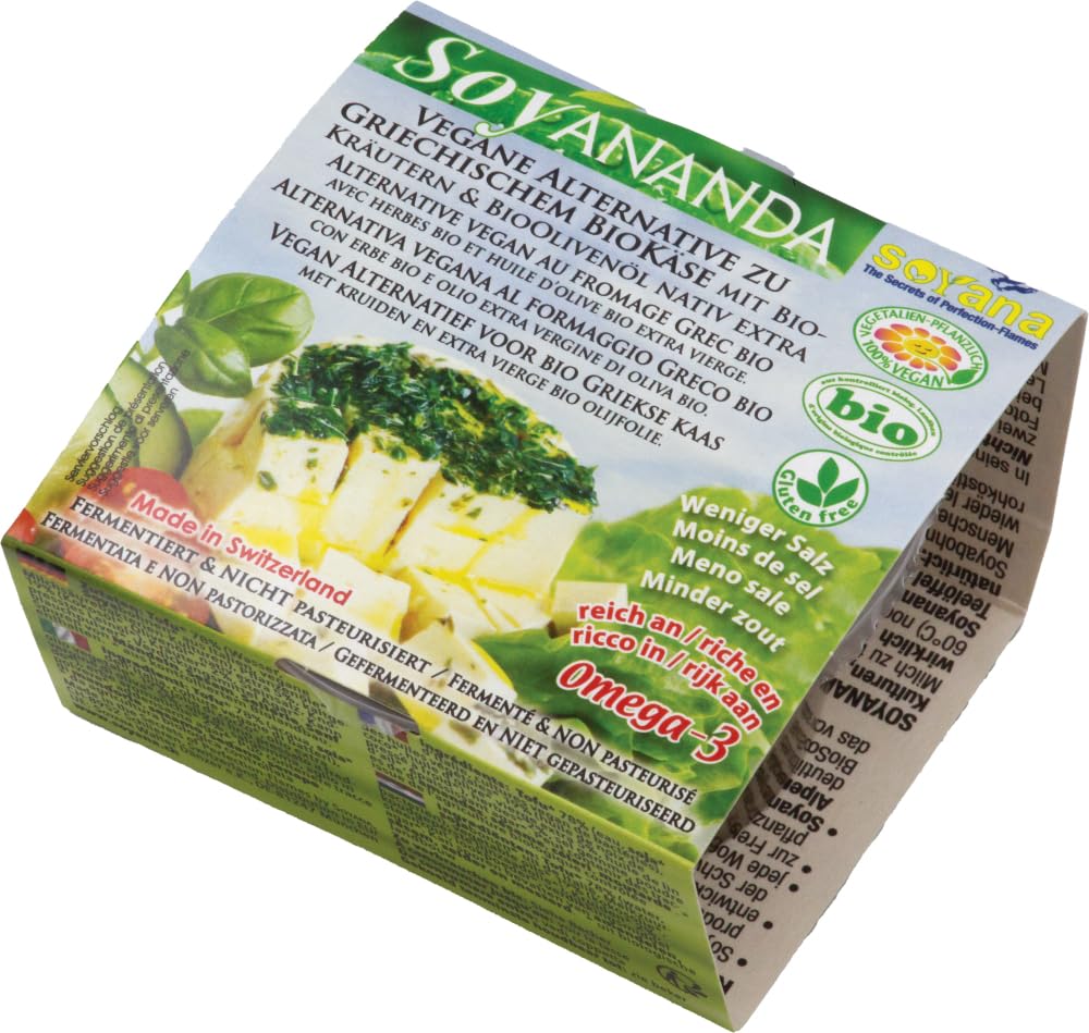 Soyananda veganer Griechischer Käse mit BioKräutern & BioOlivenöl 18 x 200 g