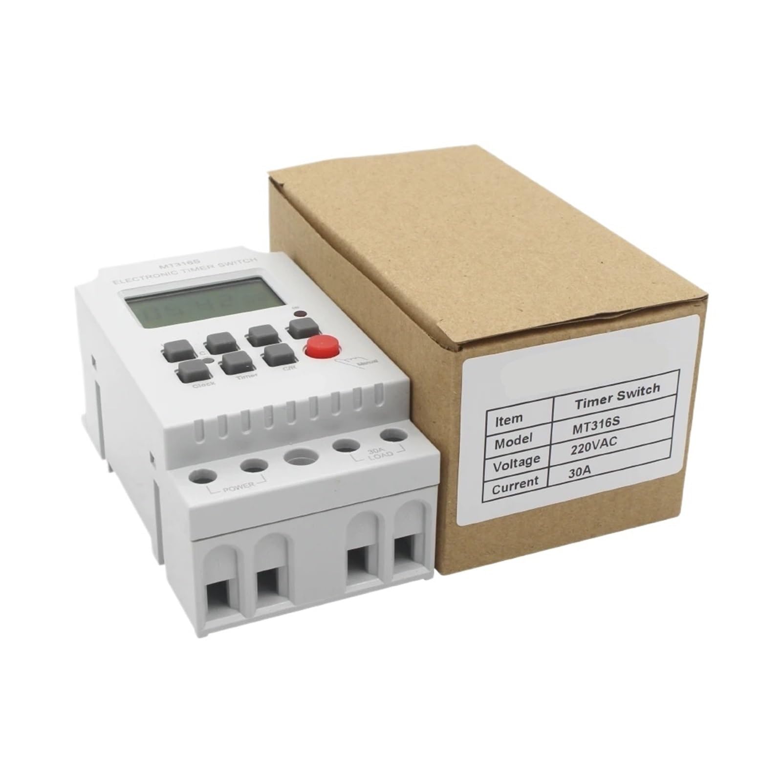 DEBLAN Temporizador programable electrónico automático Digital MT316S 220VAC 30A con CE Temporizador Digital