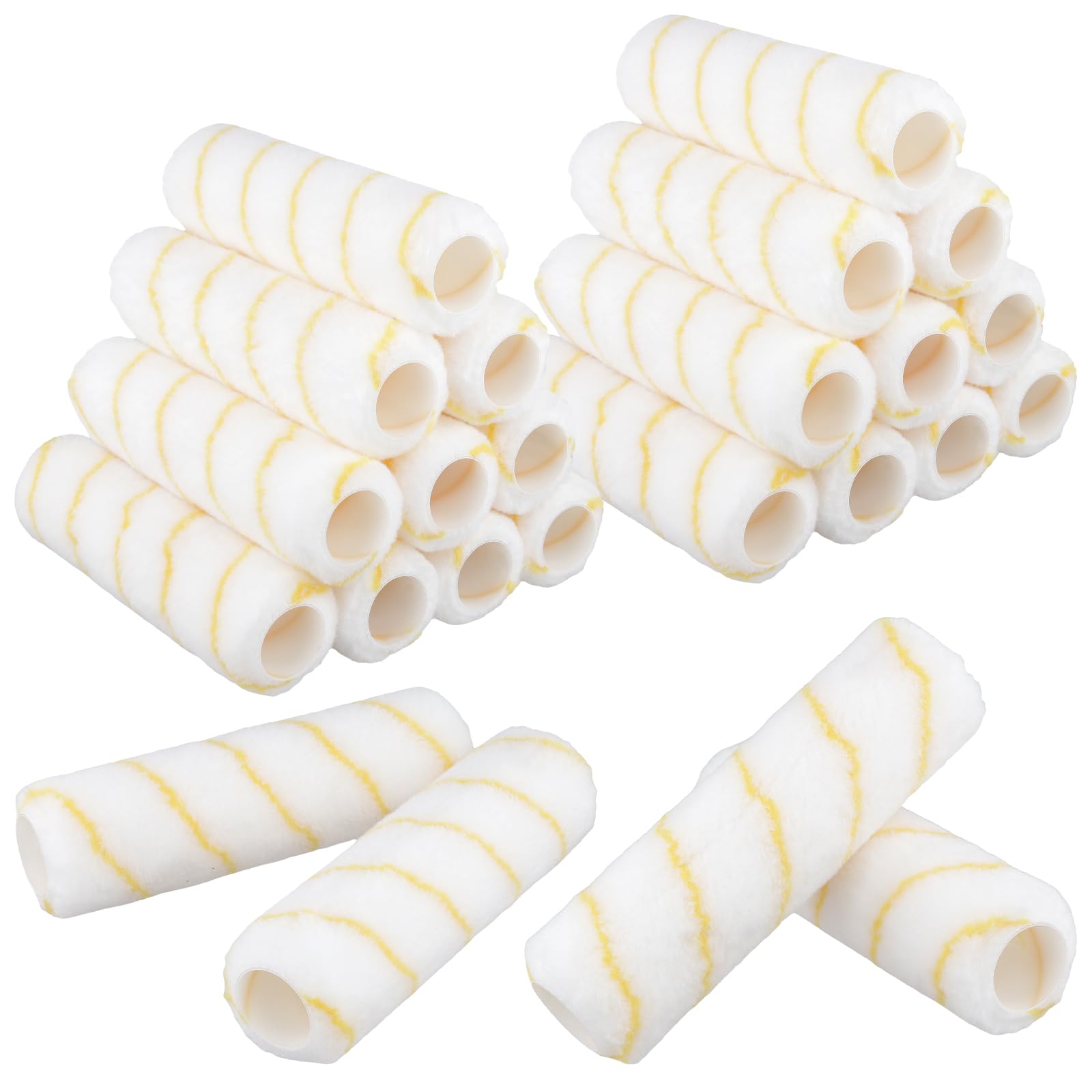 Lot de 24 manchons de rouleau de peinture de 23 cm en microfibre pour murs, plafonds