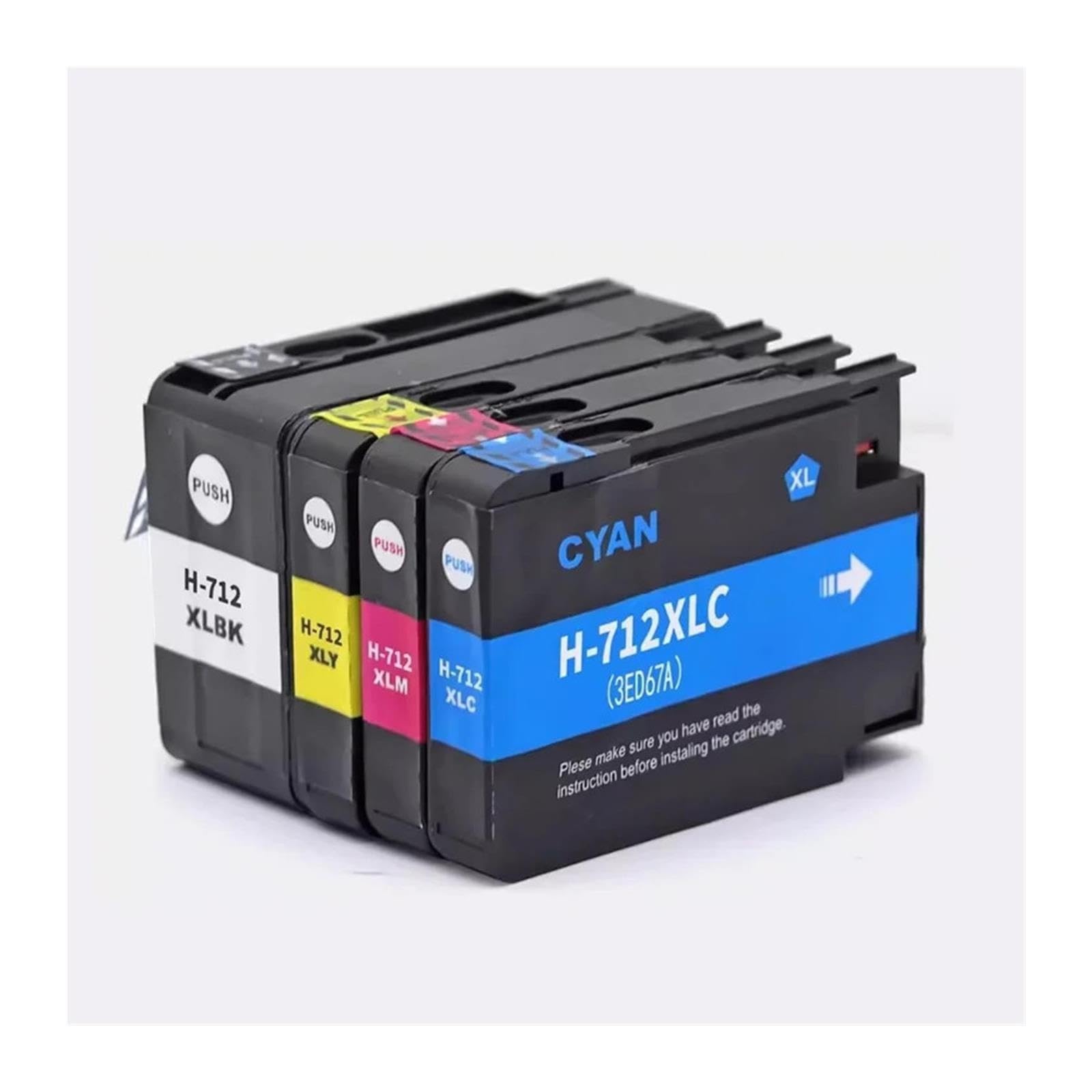 Cartuccia d'inchiostro 712XL da 1/2/3/5 set, compatibile for HP | Stampante a getto d'inchiostro T210 T230 T250 T650, 3ED71A 3ED67A(3set)