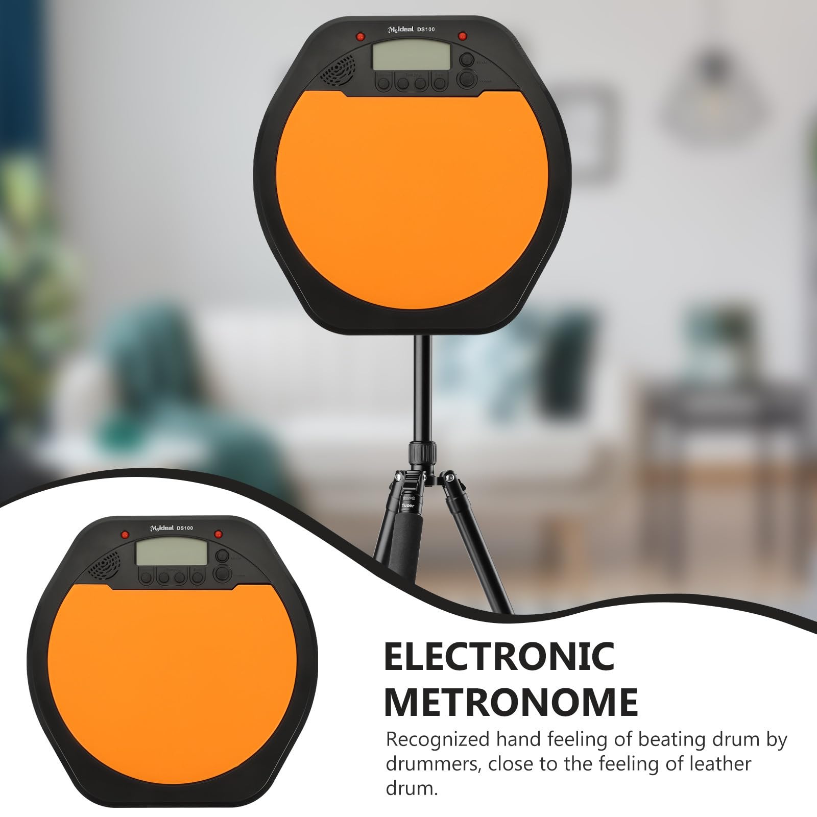 Toddmomy Pad de Batería Digital Metrónomo y Pantalla Lcd, Ligero y Resistente a Golpes, Material Asb y Silicona para Practicar Batería Electrónica