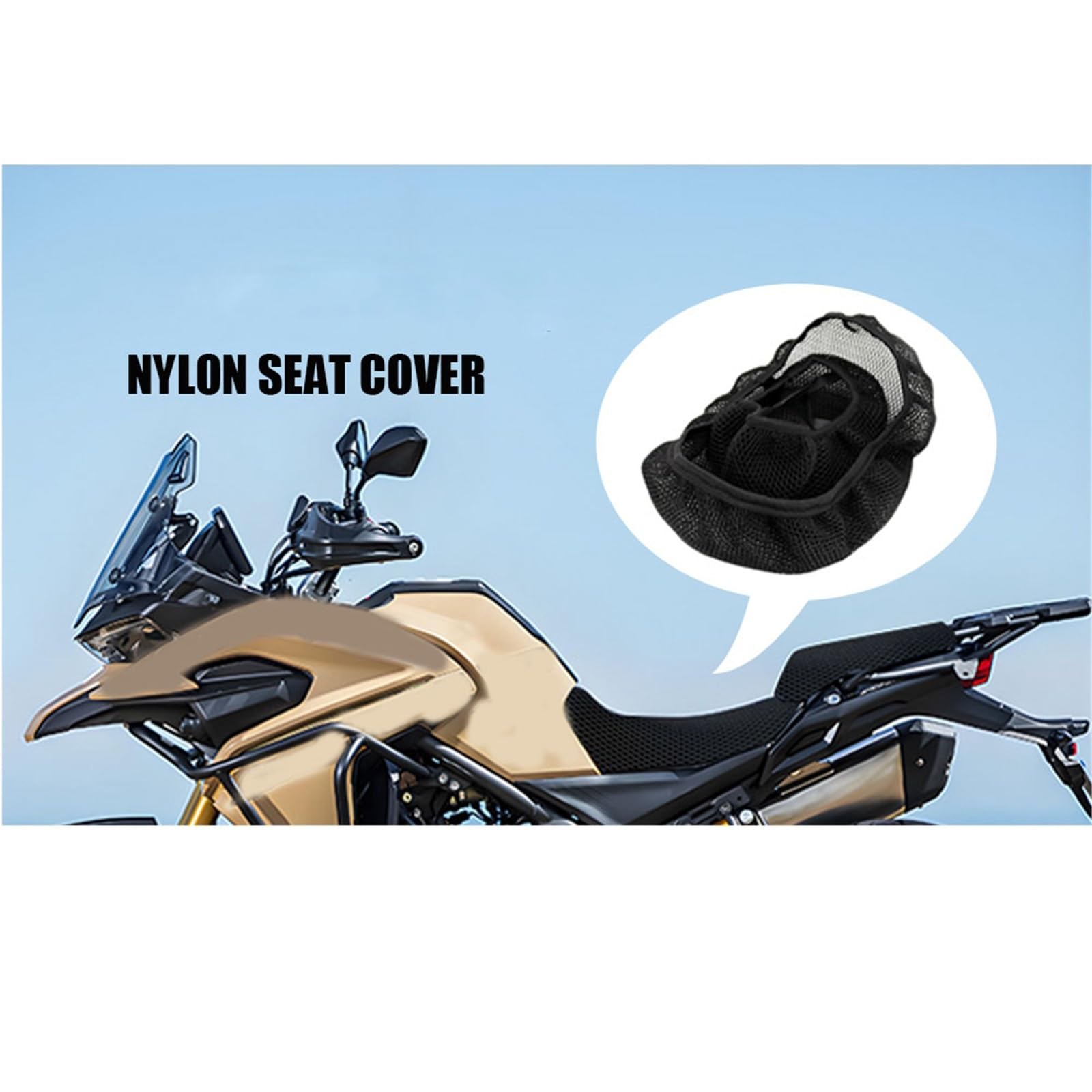 Per LONCIN Per VOGE VALICO DS625X Moto Copertura Di Sede Isolata Termicamente DSX625 3D Maglia A Nido D'ape Proteggere Cuscino In Tessuto Nylon Sella