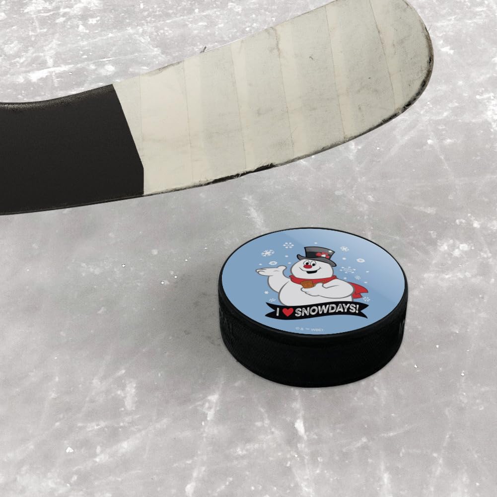 Frosty I Love Snowdays Ice Hockey Puck