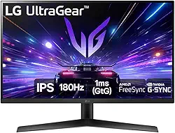 Monitor Gamer LG UltraGear 27” 27GS60F-B IPS Full HD 180Hz 1ms (GtG) NVIDIA® G-SYNC® AMD FreeSync™ HDR10 sRGB 99% HDMI DisplayPort