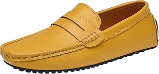 Hombres Clásico Mocasines Plana Ponerse Suave Cuero Partido Mocasines Zapatos de Conducción