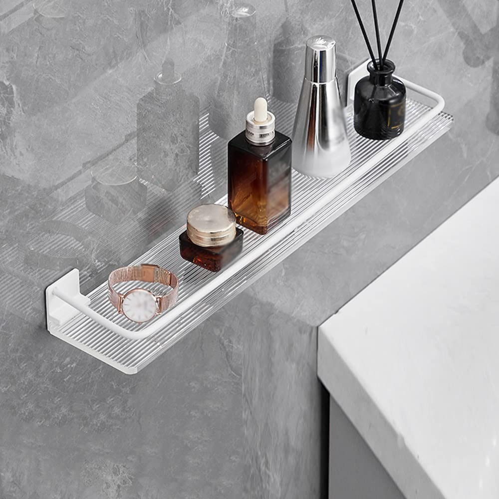 SDGBCXD Space Aluminum Wall-Mounted Bathroom Shelf, Multifunctional Floating Storage Rack for Towels & Cosmetics(40Cm)