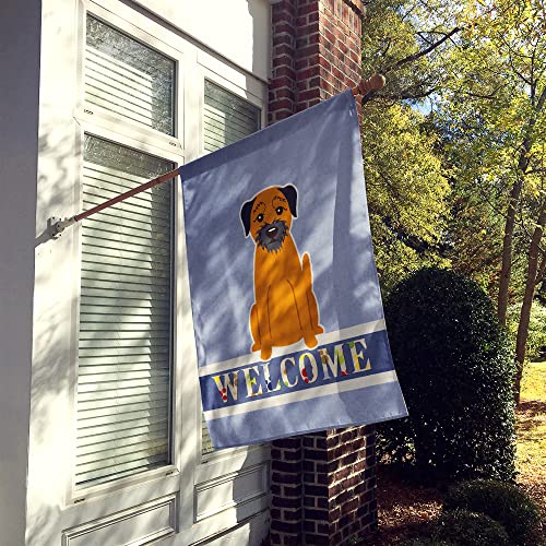 Drapeau Border Terrier Bienvenue Grand Format en Toile pour Maison - 3