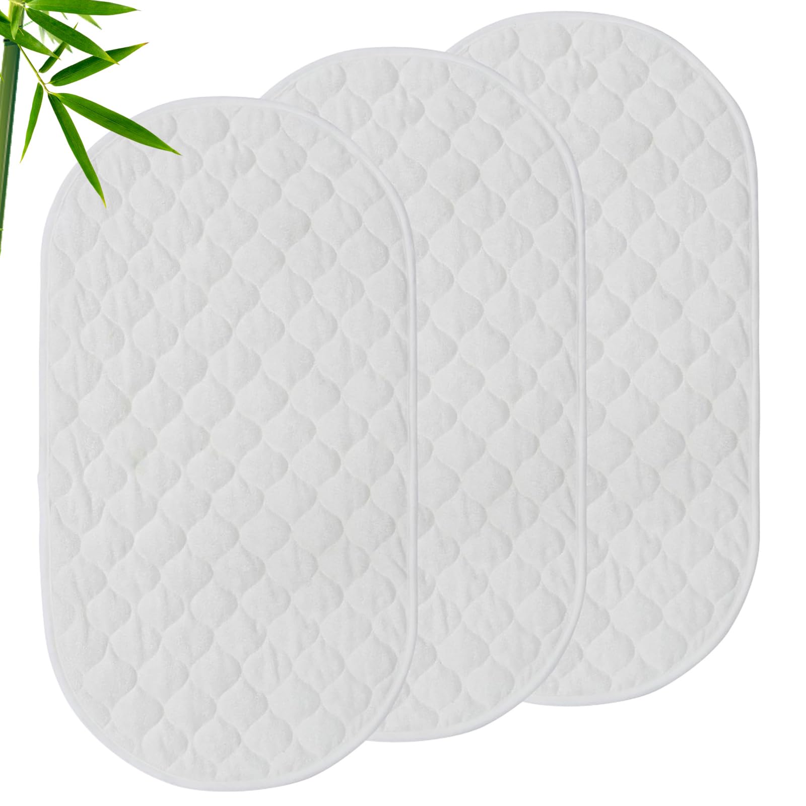 Lot de 3 tapis à langer en coton respirant imperméable lavable et réutilisable pour la maison et les voyages