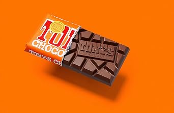 Tonys Chocolonely 32% Milk Chocolate Caramel Sea Salt Bars - Caramel Sea Salt Chocolate, Belgium Chocolate, No Artificial Flavoring, Fairtrade & B Corp Certified - 6.35 Oz, 15 Bars