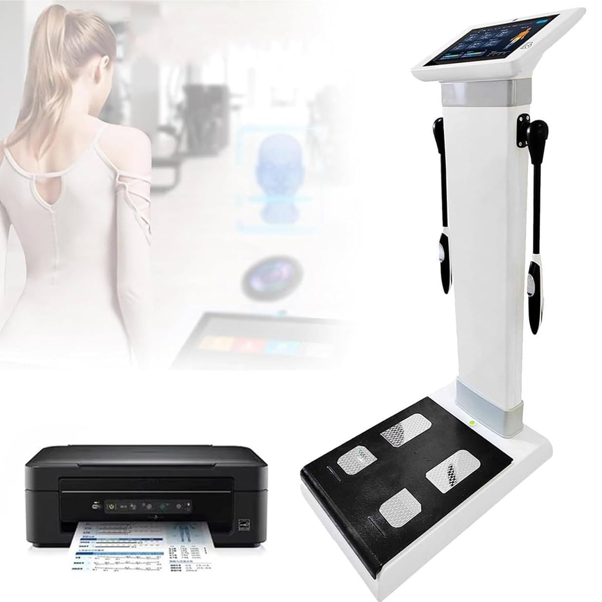 10,1-Calowa Maszyna Do Analizy Bioimpedancji HD Touch, Test Wzrostu, Analiza Składu Ciała, Analiza Tkanki Tłuszczowej, Obsługa Wielu Języków ​​można Dostosować