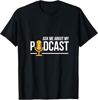 Cute Podcast T-Shirt - Women's Unisex Adults Black Small Classic Fit Short Sleeve Crew Neck T-Shirt