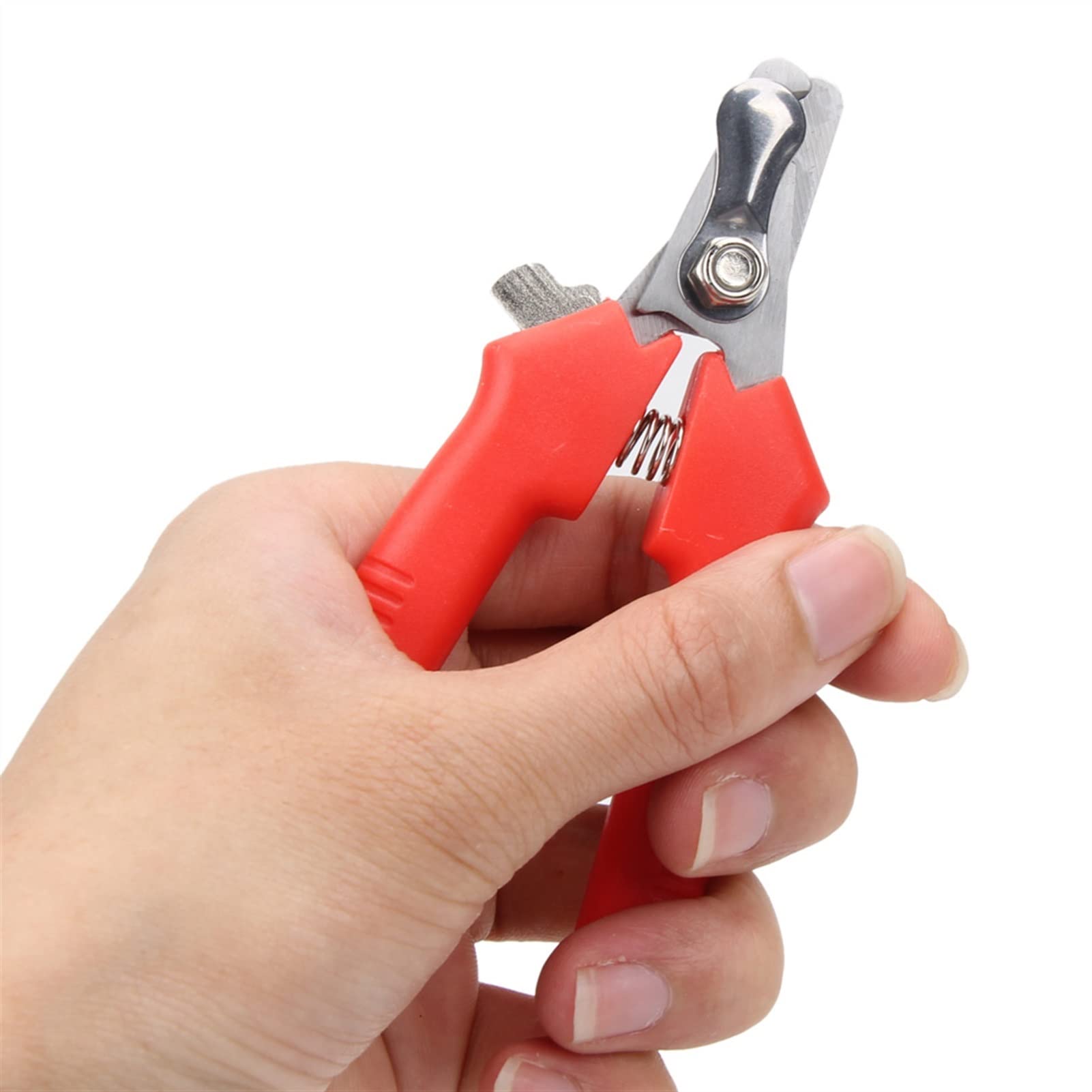 Haustier-Nagelschere, Haustier-Nagelschneider, Haustier-Hunde-Zehenpflege, Nagelpflege, roter Trimmer-Clipper-Pflegewerkzeug