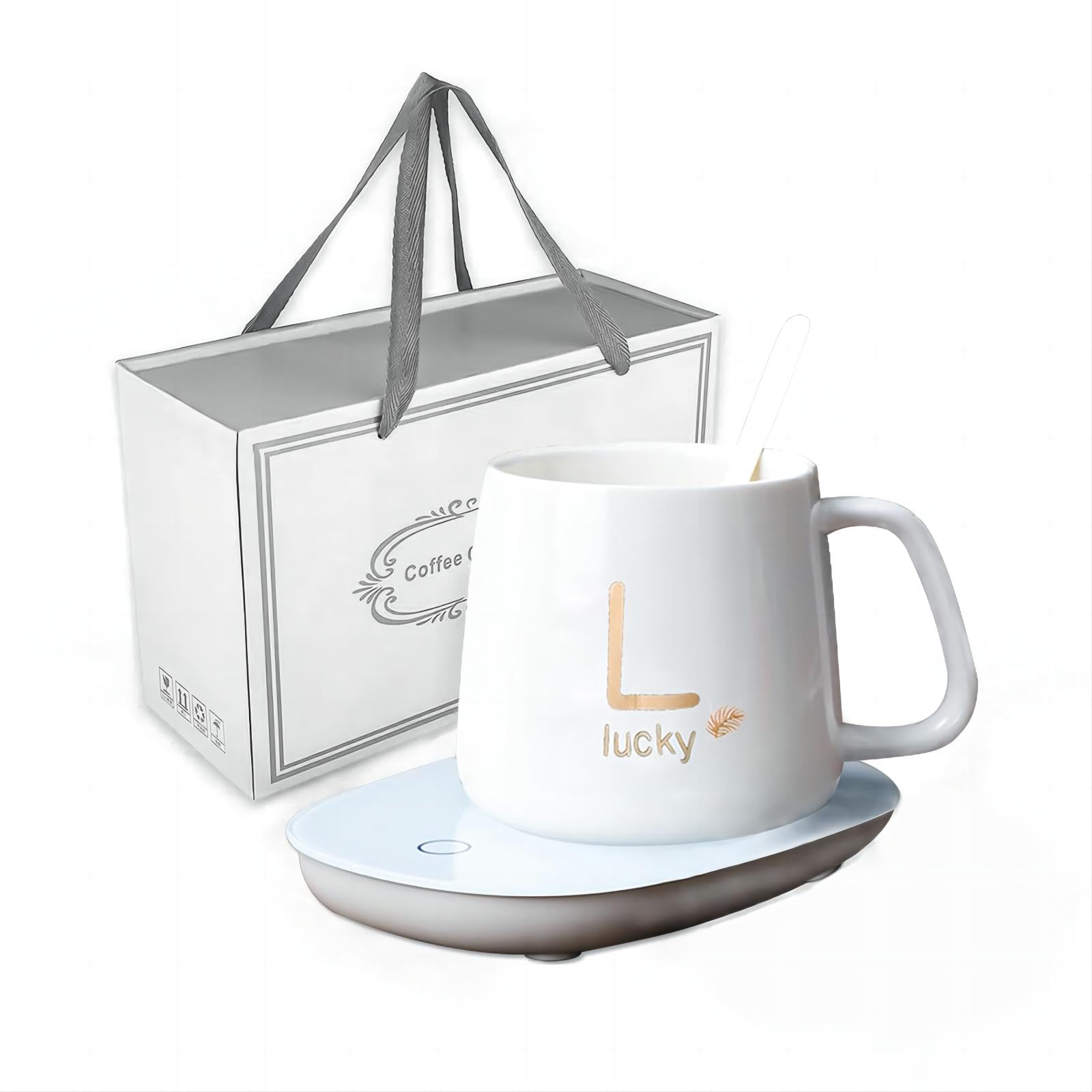 Arimilk Coffee Mug Warmer, Coffee Warmer for Desk Auto Shut Off, Suitable for Heating Milk, Chocolate, Candles?The (White)