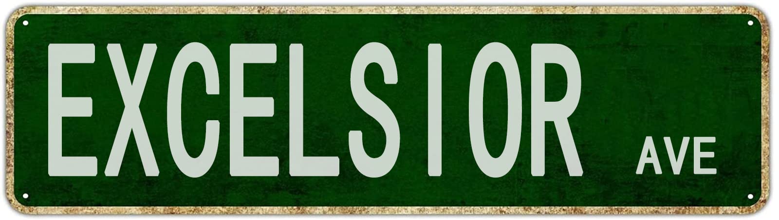 Excelsior Ave Retro Tin Signs Funny Aluminum Metal Sign Rustic Home Garden Yard Wall Pub Club Hanging Decor 4x16 Inch