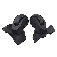 Vista 2 de 2 pares de ruedas de repuesto para equipaje 360 ruedas giratorias para maleta, color negro (W041-2)