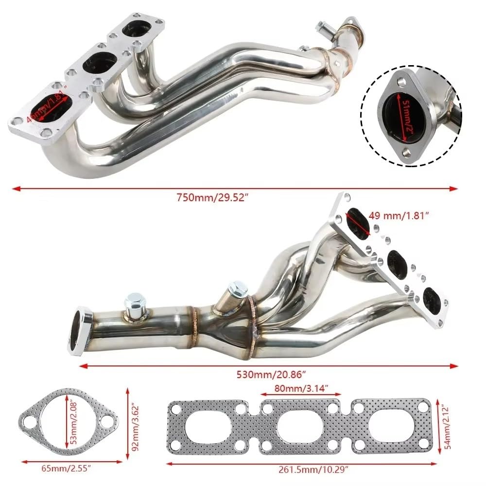 Collettore Gas Scarico Per BMW M52 (1994-2002) | E36 E46 320i 323i | E39520i523i528i| Z32.0-2.8L | Testata Collettore Scarico In Acciaio Inossidabile E38 728i Collettore Di Scarico