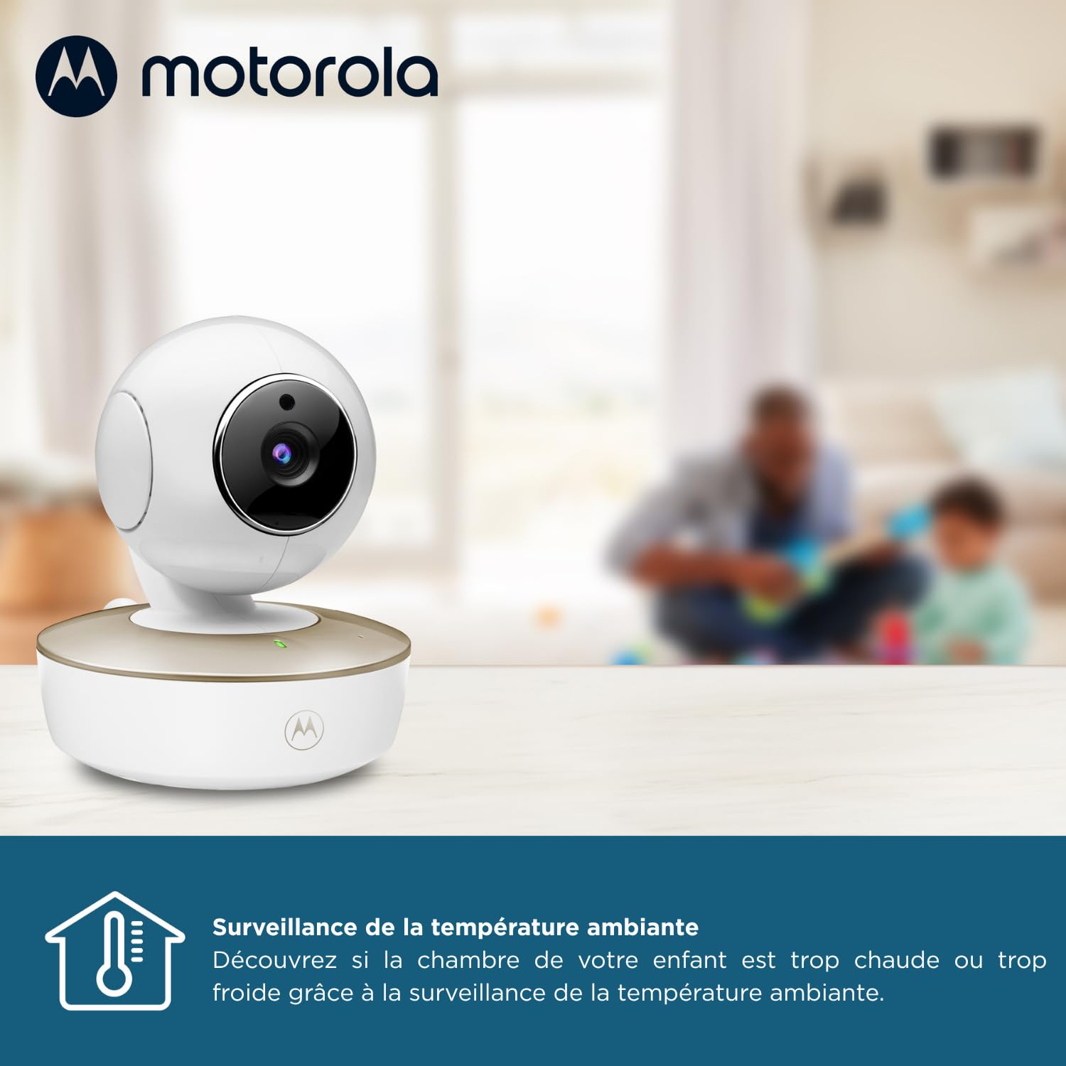 Motorola Nursery Babyphone Caméra VM50G - Caméra Bébé avec Écran Couleur, Communication Bidirectionnelle et Vision Nocturne Infrarouge - Portée de 300M