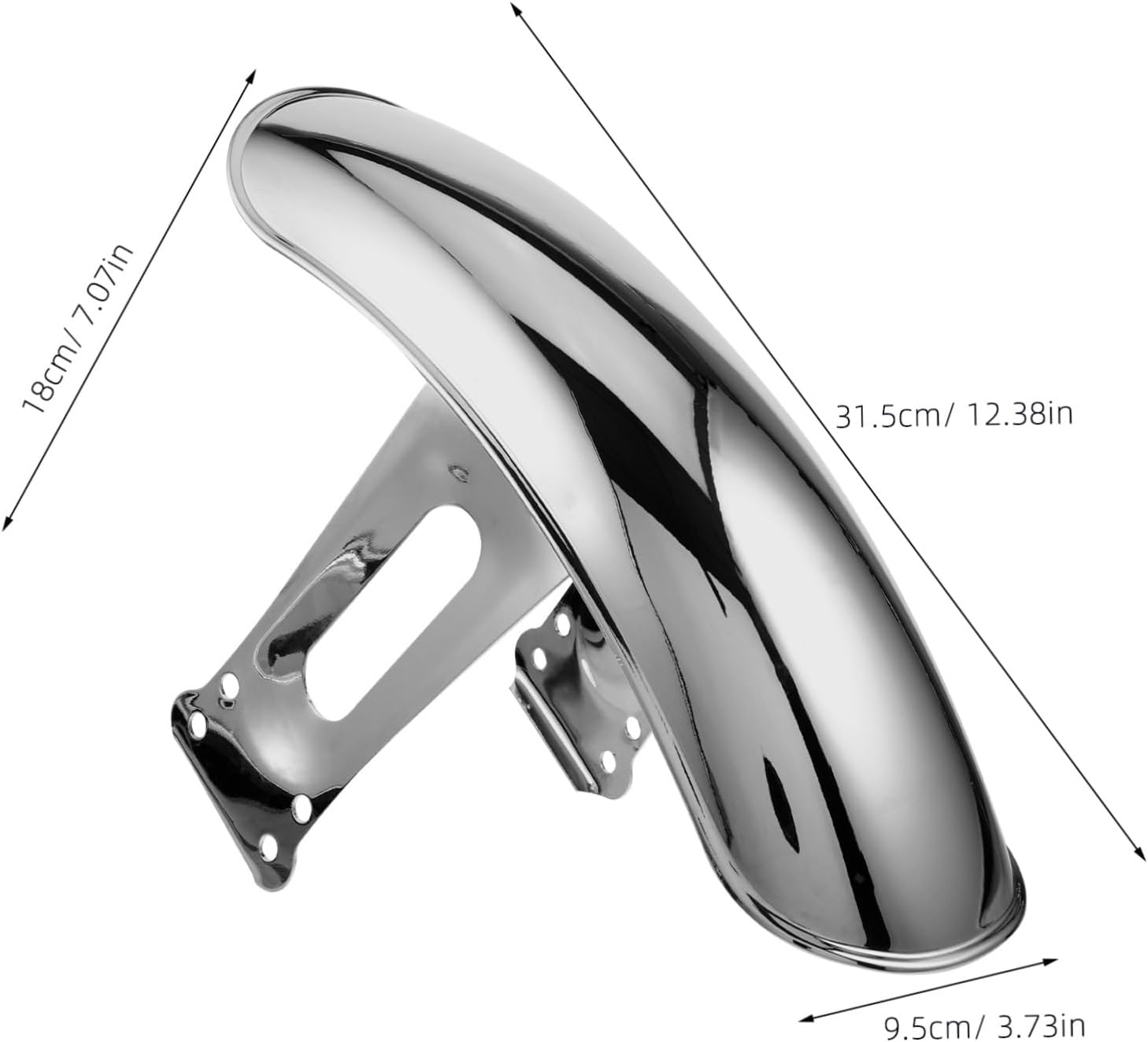 Zerodeko Motorcycle Front Wheel Mudguard Retro Electroplated Splash Guard for Custom Modifications Mud for Clean Riding Multiple Colors