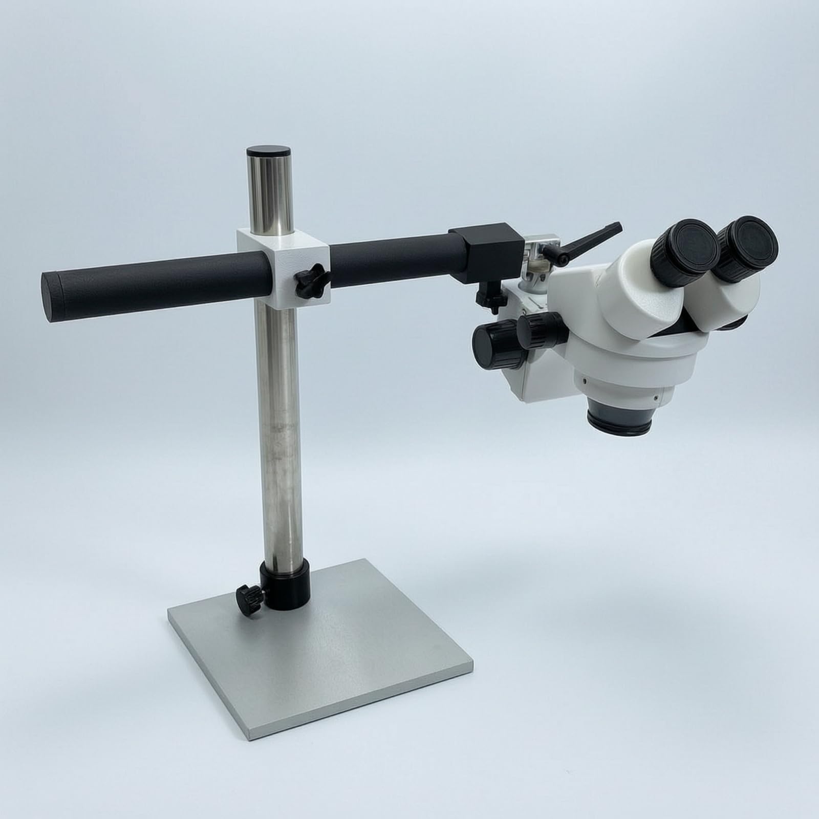 Qianly Stereomikroskop 7x-45x Binokularmikroskop hochwertig Mikroskop mit Metallstativ für Elektroniker, Schmuckherstellung, Gravurarbeiten