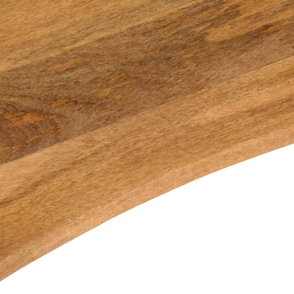 vidaXL Schreibtischplatte, Bürotischplatte mit Aussparung, Tischplatte für Schreibtisch Esstisch, Ersatztischplatte Holzplatte, 100x50x2,5cm Massivholz Mango