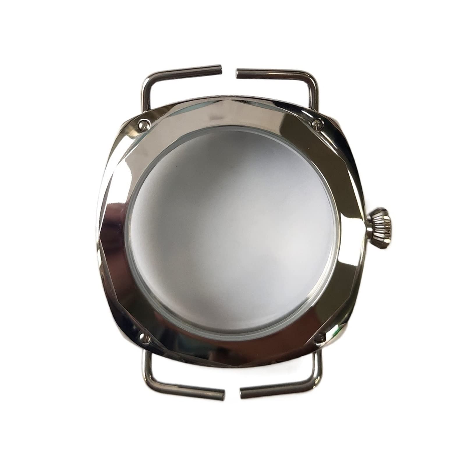Watch Case Compatible with Bomax Marina 45mm Stainless Steel Sculpture Vintage Fits All Compatible with ETA 6497 and 6498 Movements Watch case Bezel