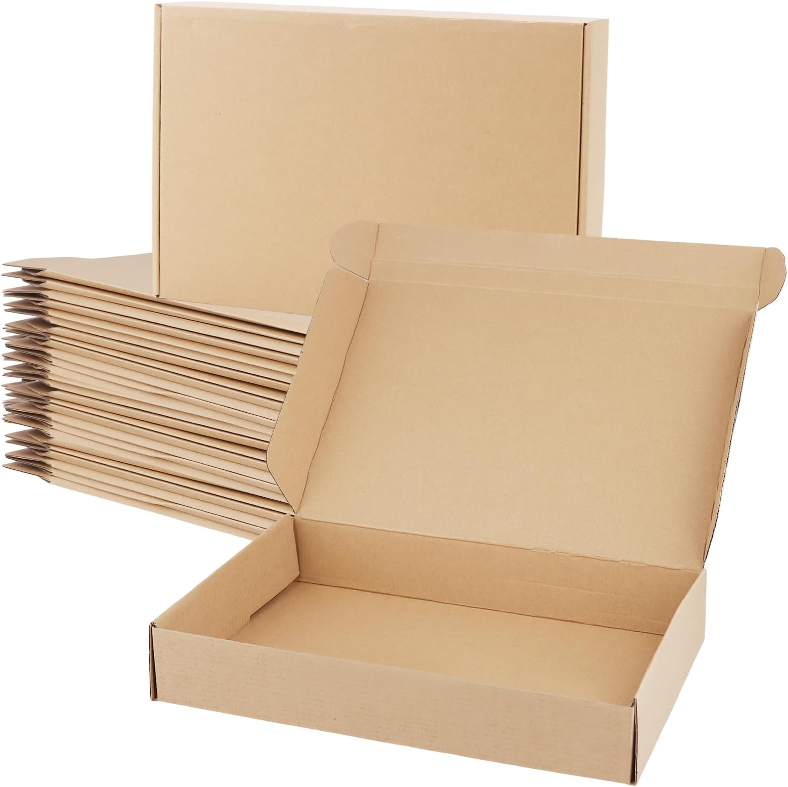 24 Pcs Parcel Postal Boxes, 30 x 20 x 5 cm Corrugated Cardboard Shipping Boxes for Mailing, Posting, Storing, Packing, Brown