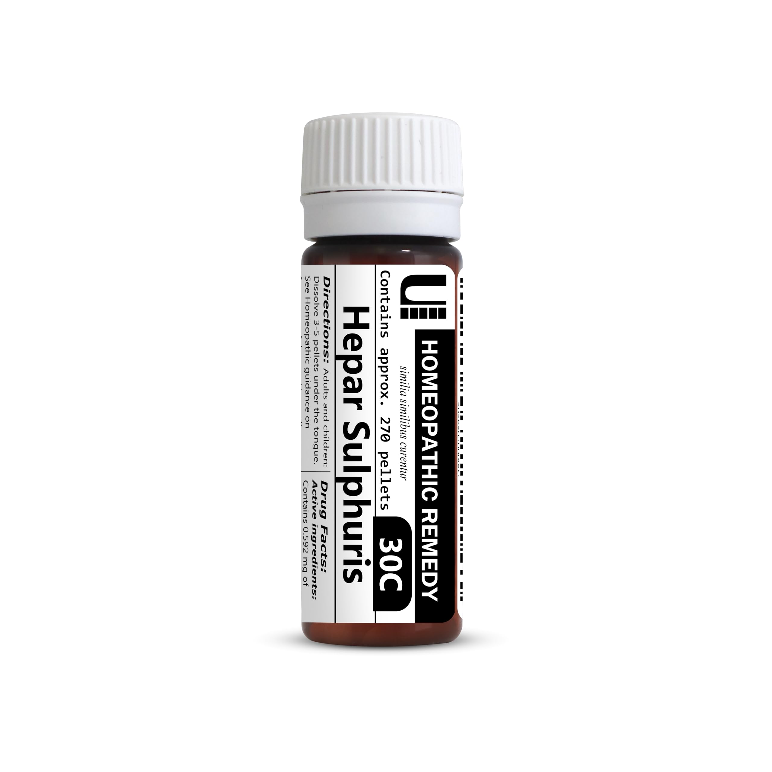 Hepar Sulphuris Calcareum 30C Homeopathic Remedy, 270 Pellets
