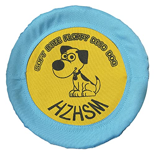 Hzhsm Soft Bite Floppy Disc Dog Upgraded Dog Flying Disc Thickened Oxford Cloth, Tail-Spin Flyer Soft Flying Disc Toy, For Dog Interactive Trainin -Yellow (Multicolor 8") #TOP29