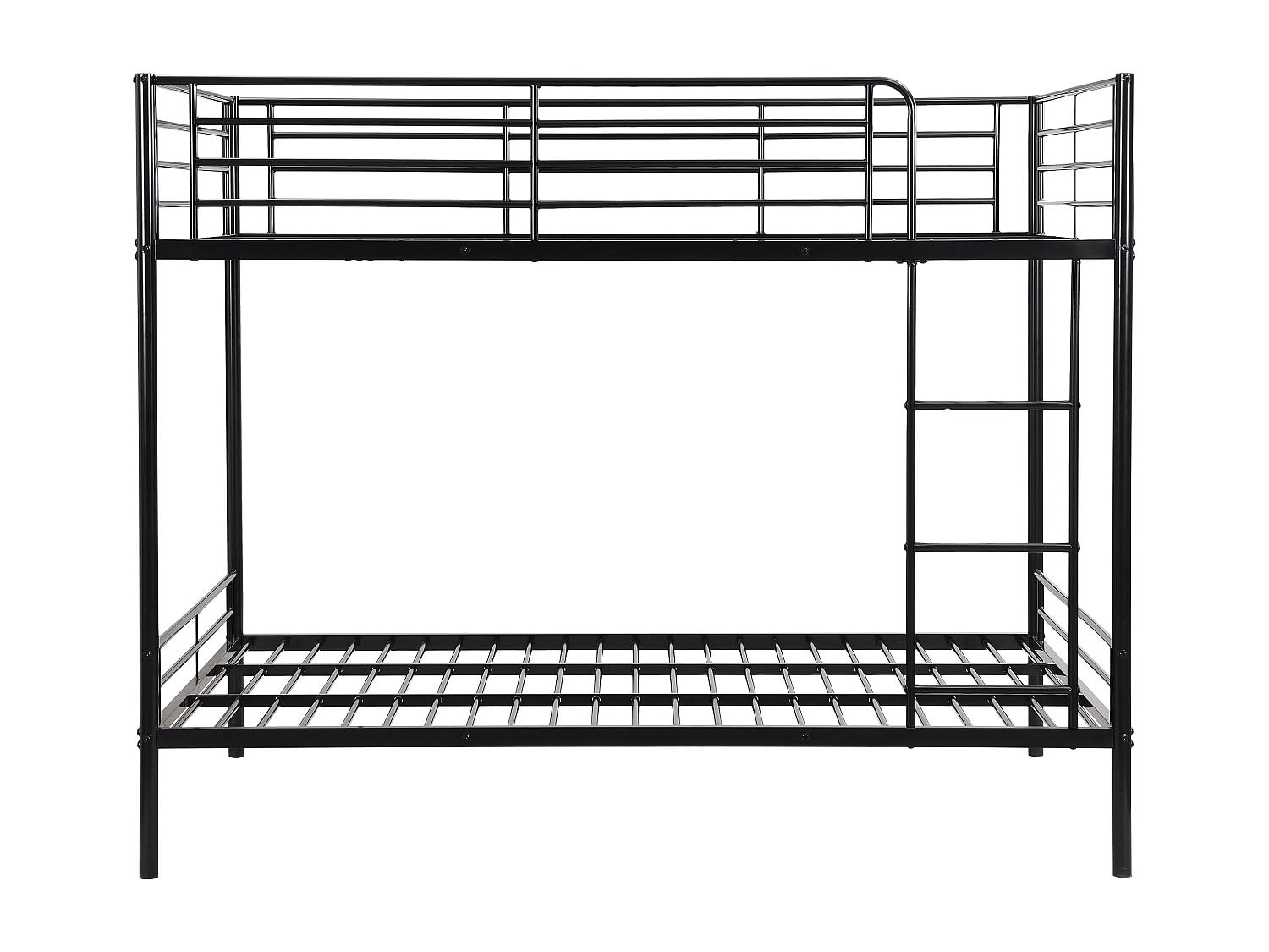 Vente-unique - Letti a castello - 2 x 120 x 190 cm - Nero - DUOTIS II - Letto Bambino