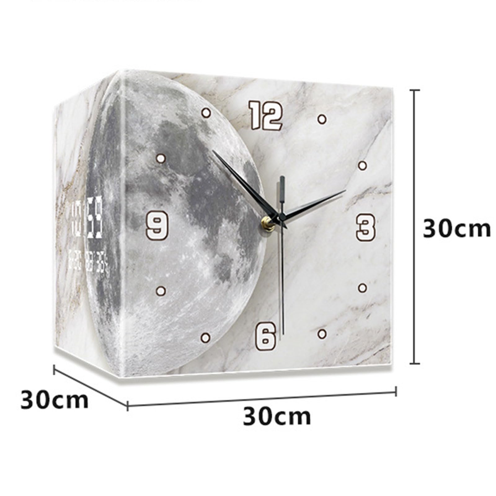 Orologio da Parete ad Angolo Moderno su Entrambi i Lati Evitare Collisioni di Sicurezza Orologio da Parete ad Angolo da Appendere Decorativo per Camera da Letto,Ufficio,Cucina