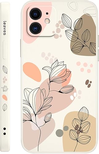 Miniatura 8 de Funda para iPhone 11, para iPhone 11, funda lateral creativa Morandi con diseño de flores, delgada, suave, a prueba de golpes, funda protectora para