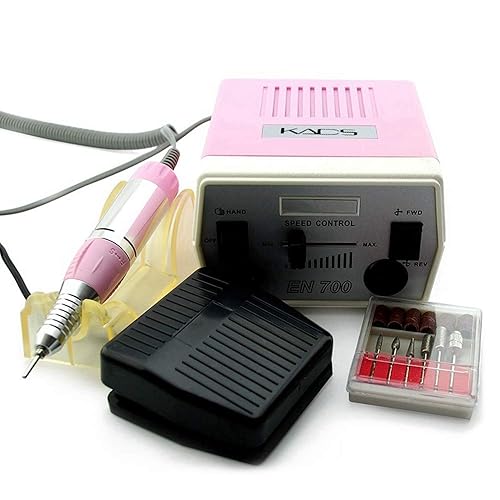 KADS 30000RPM Rosa Nail Art Taladro Equipo de Uñas Herramientas de Manicura Pedicura Acrílicos Rosa Eléctrico Arte de Uñas Taladro Dedo y Dedo Juego