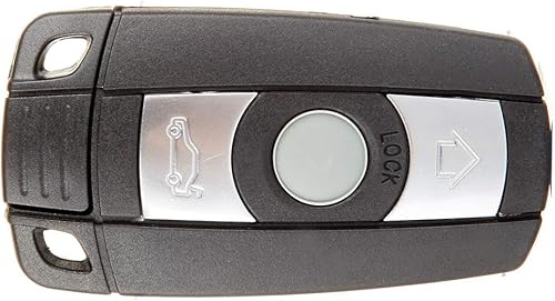 cciyu X 1 llavero con hoja de llave 3 botones de repuesto para 05 06 07 08 09 10 11 12 13 para BMW X5 X6 Z4 1 3 5 6 7 Series con FCC KR55WK49123