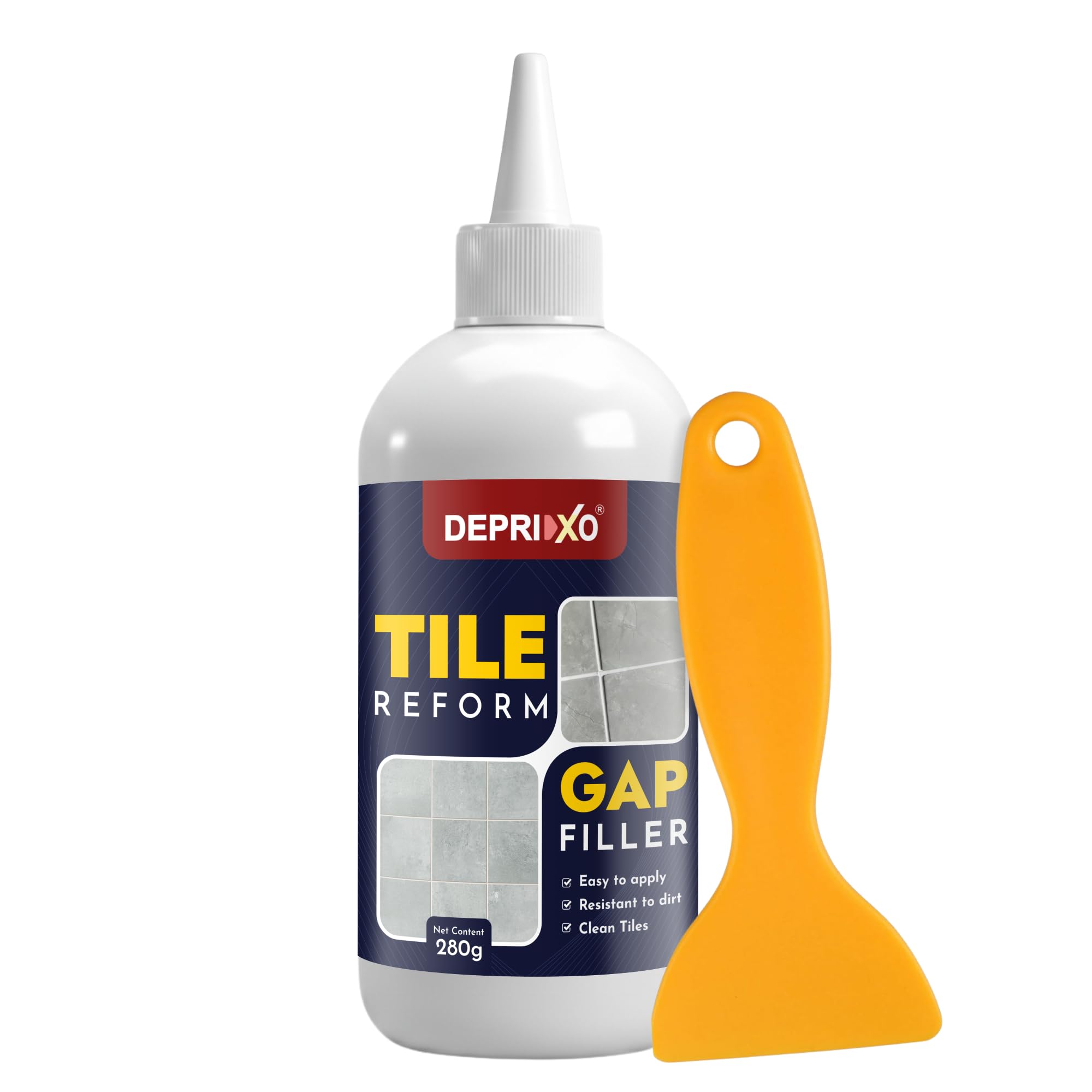 Tiles Gap Filler Waterproof Sealant | White Cement Grout Paste Tube for Tiles & Walls | Crack Repair Putty for Kitchen & Bathroom by UNIDSC (Tile Gap Filler, 280 ml)