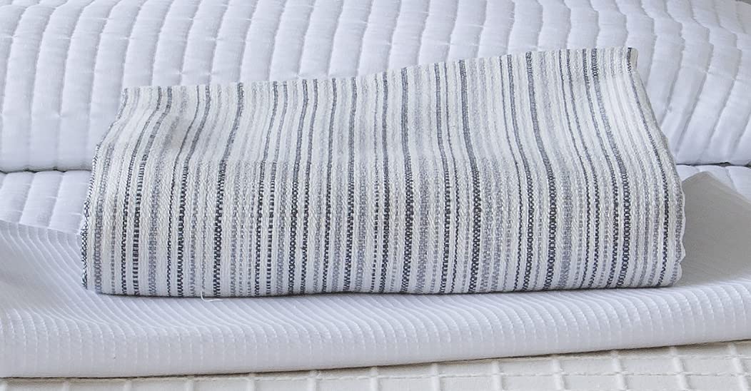 VIALMAN Fular Toscana 5 | Plaid Sofá | Colcha Multiusos | Tamaño 130x170cm | Colcha Gris