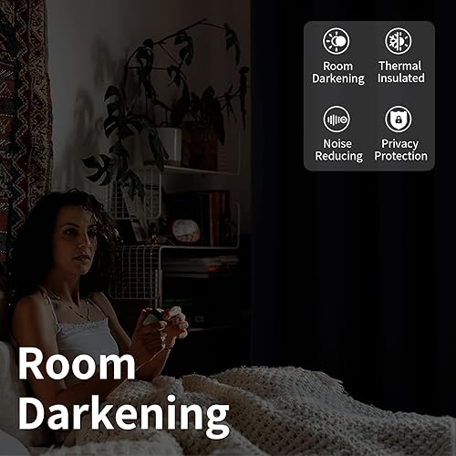 Miniatura 4 de BGment - Cortinas opacas para puerta de cristal corrediza, con ojales térmicos, para oscurecimiento de la habitación, para sala de estar, 1 panel