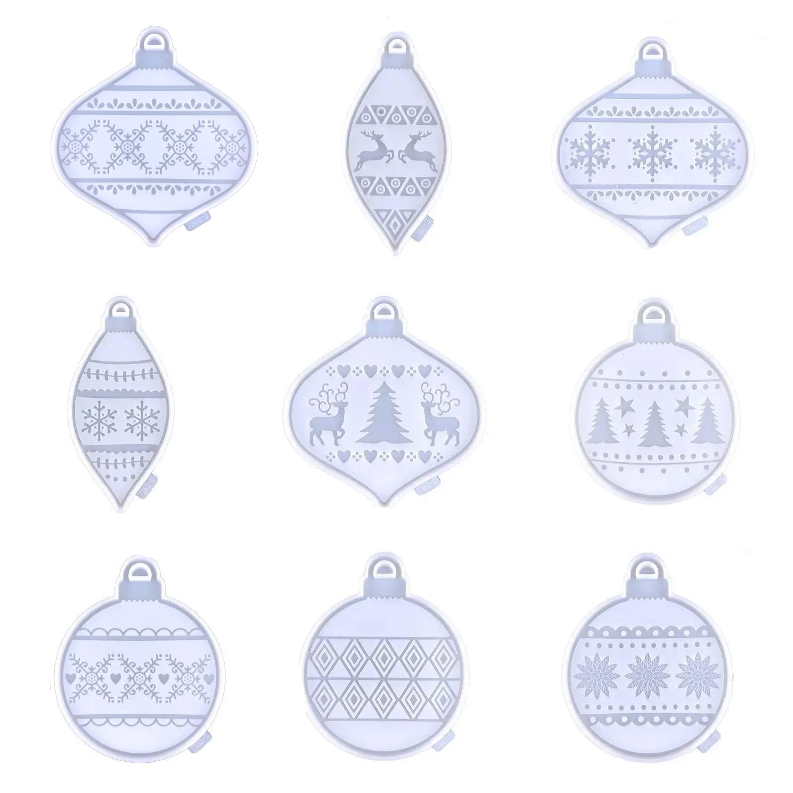 Moule rond en silicone pour pendentif de Noël goutte : démoulage facile sans bulles pour créateurs